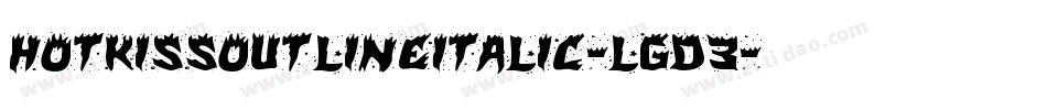HotKissOutlineItalic-Lgd3字体转换