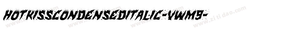 HotKissCondensedItalic-vWM9字体转换