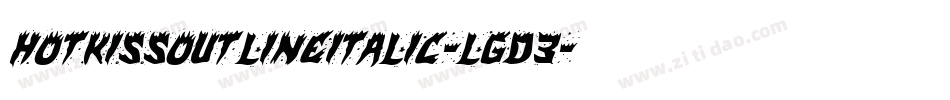 HotKissOutlineItalic-Lgd3字体转换