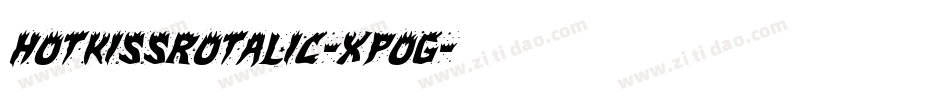 HotKissRotalic-XpOG字体转换 HotKissRotalic-XpOG字体转换