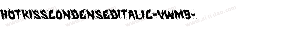HotKissCondensedItalic-vWM9字体转换