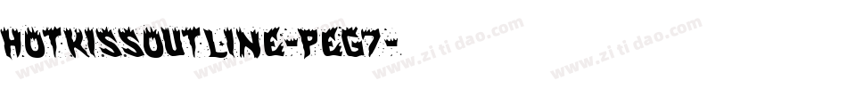 HotKissOutline-Peg7字体转换