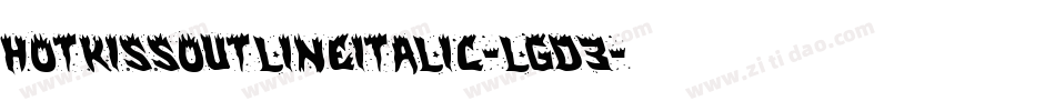 HotKissOutlineItalic-Lgd3字体转换