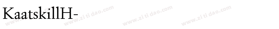 KaatskillH字体转换