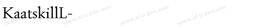 KaatskillL字体转换