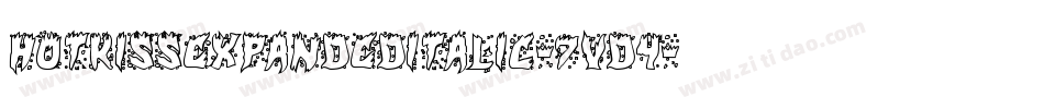 HotKissExpandedItalic-7Vd4字体转换