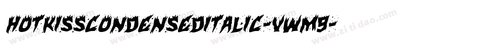HotKissCondensedItalic-vWM9字体转换