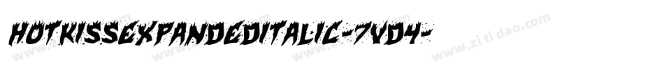 HotKissExpandedItalic-7Vd4字体转换