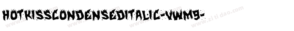 HotKissCondensedItalic-vWM9字体转换