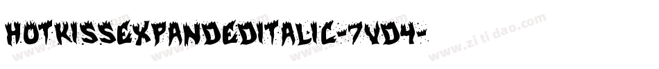 HotKissExpandedItalic-7Vd4字体转换
