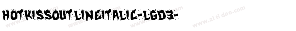 HotKissOutlineItalic-Lgd3字体转换