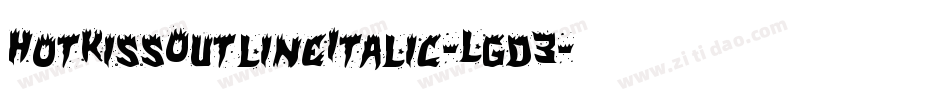 HotKissOutlineItalic-Lgd3字体转换