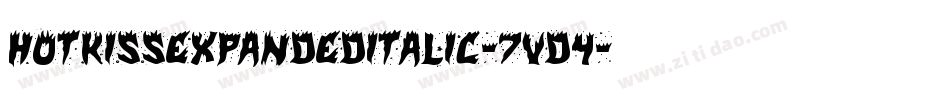 HotKissExpandedItalic-7Vd4字体转换