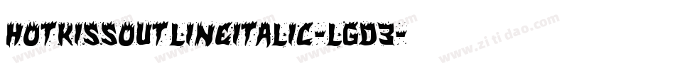 HotKissOutlineItalic-Lgd3字体转换