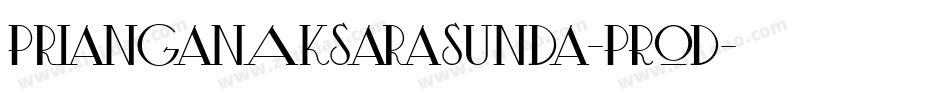 PrianganAksaraSunda-PRod字体转换