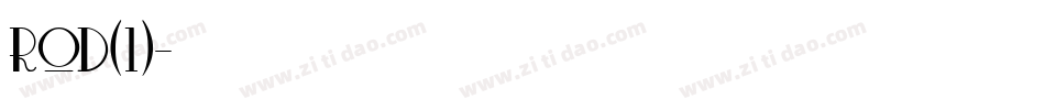Rod(1)字体转换