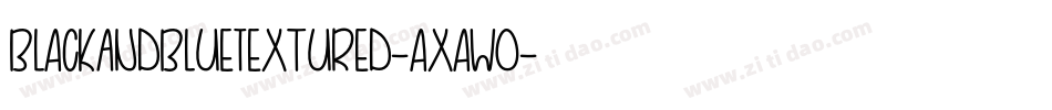 BlackAndBlueTextured-axawo字体转换