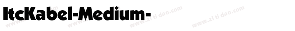 ItcKabel-Medium字体转换