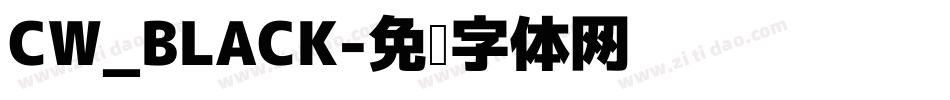 CW_BLACK字体转换