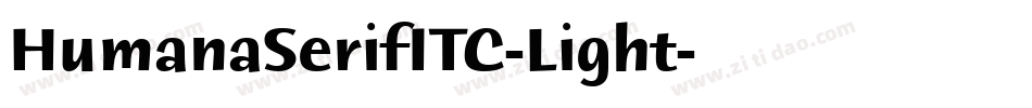 HumanaSerifITC-Light字体转换