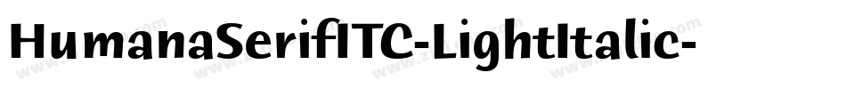HumanaSerifITC-LightItalic字体转换