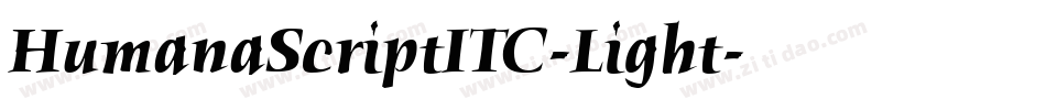 HumanaScriptITC-Light字体转换