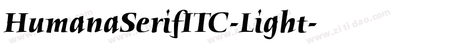 HumanaSerifITC-Light字体转换