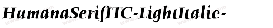 HumanaSerifITC-LightItalic字体转换