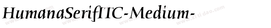 HumanaSerifITC-Medium字体转换