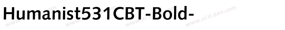 Humanist531CBT-Bold字体转换