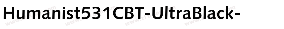 Humanist531CBT-UltraBlack字体转换