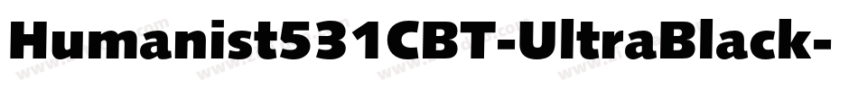 Humanist531CBT-UltraBlack字体转换