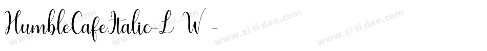 HumbleCafeItalic-L6W3字体转换