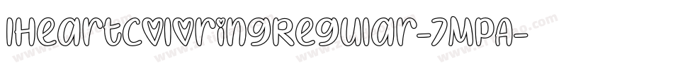 IHeartColoringRegular-7MPA字体转换