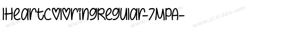 IHeartColoringRegular-7MPA字体转换