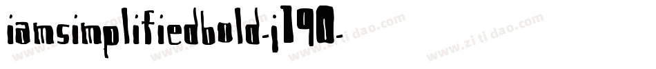 IAmSimplifiedBold-j190字体转换