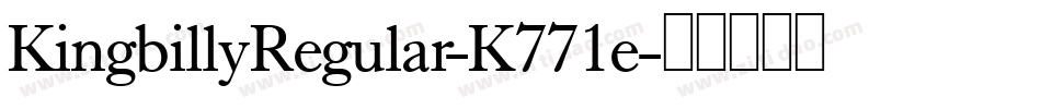 KingbillyRegular-K771e字体转换
