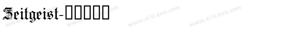 Zeitgeist字体转换