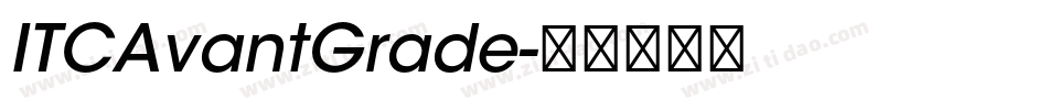 ITCAvantGrade字体转换