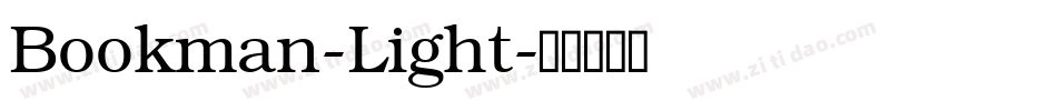 Bookman-Light字体转换