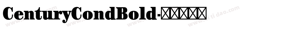CenturyCondBold字体转换