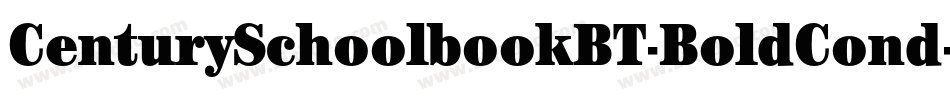 CenturySchoolbookBT-BoldCond字体转换