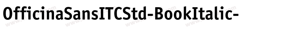 OfficinaSansITCStd-BookItalic字体转换