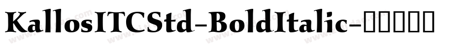 KallosITCStd-BoldItalic字体转换
