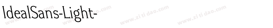 IdealSans-Light字体转换
