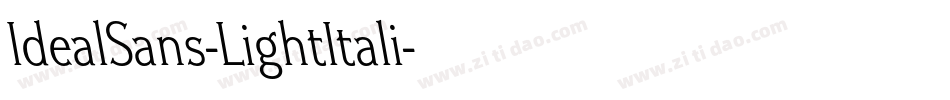 IdealSans-LightItali字体转换