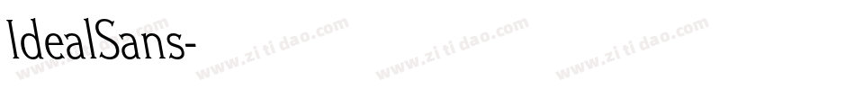 IdealSans字体转换