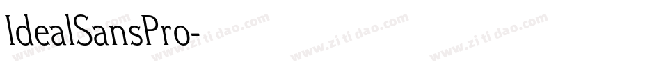 IdealSansPro字体转换