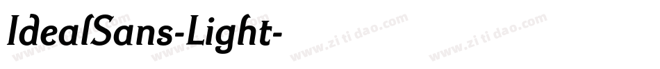 IdealSans-Light字体转换