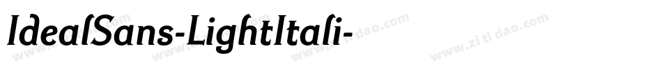 IdealSans-LightItali字体转换